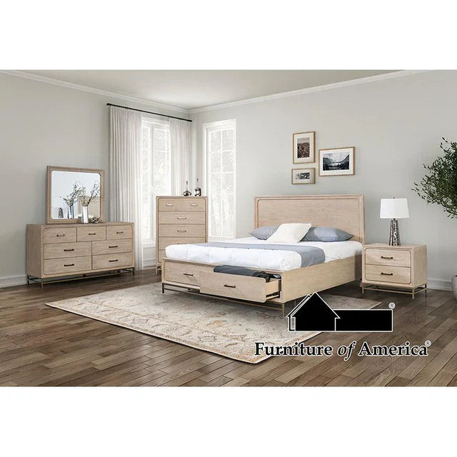 FM7369AK-P Sandnes Queen Bed in Natural Oak