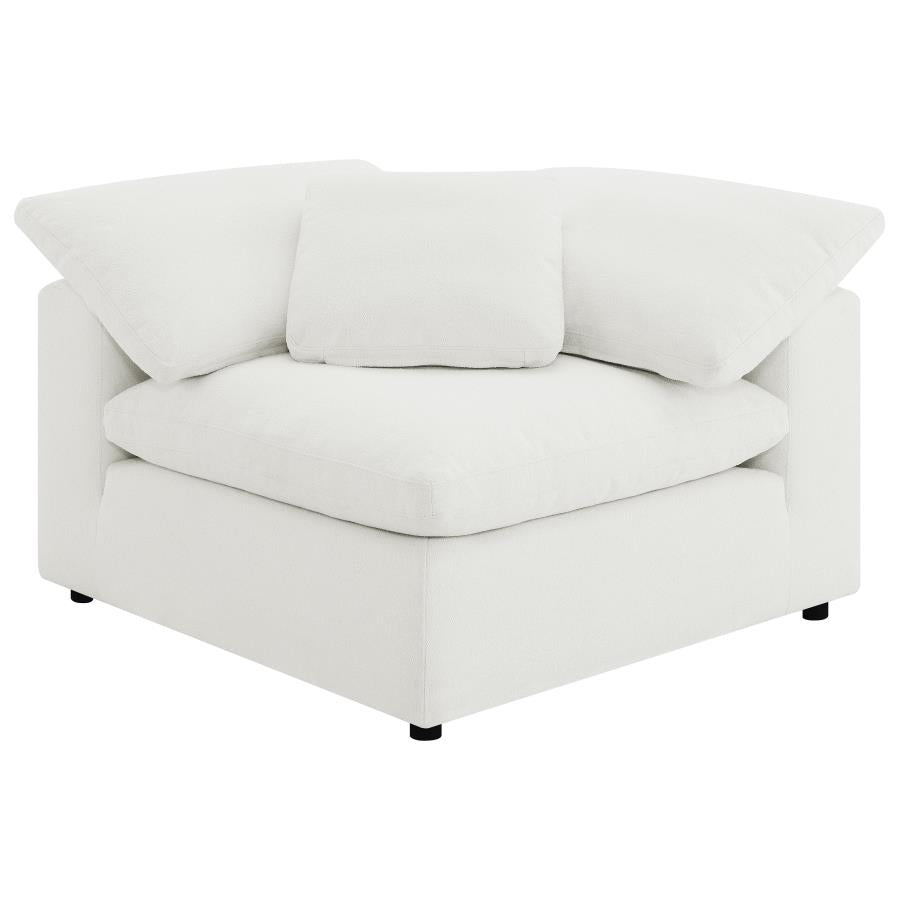 Serene Cloud 4-piece Boucle Upholstered Modular Sectional Ivory