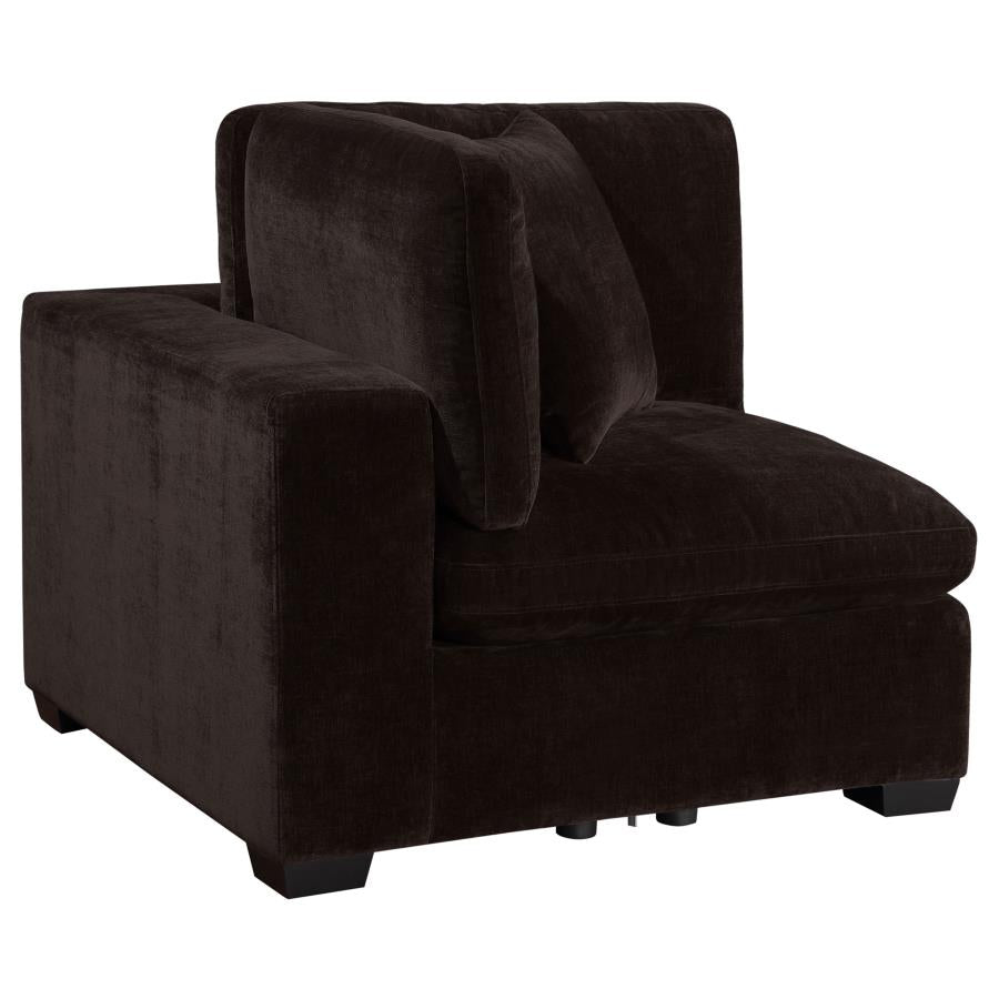 Lakeview 5-piece Upholstered Modular Sectional Sofa Dark Chocolate