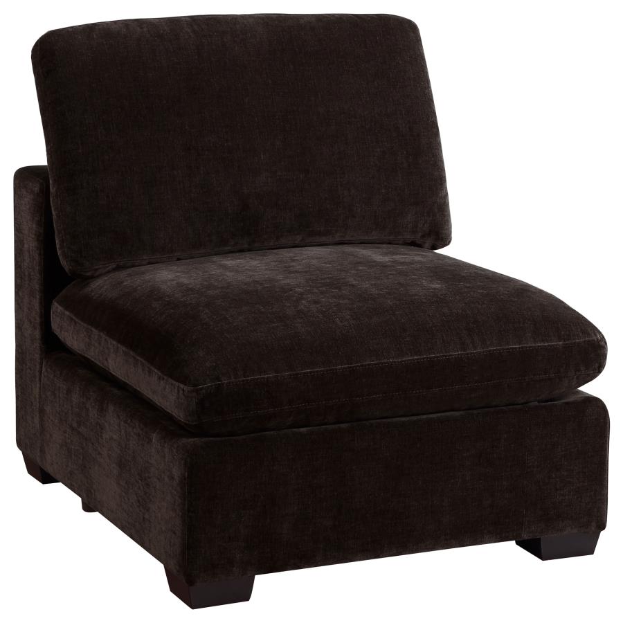 Lakeview 5-piece Upholstered Modular Sectional Sofa Dark Chocolate