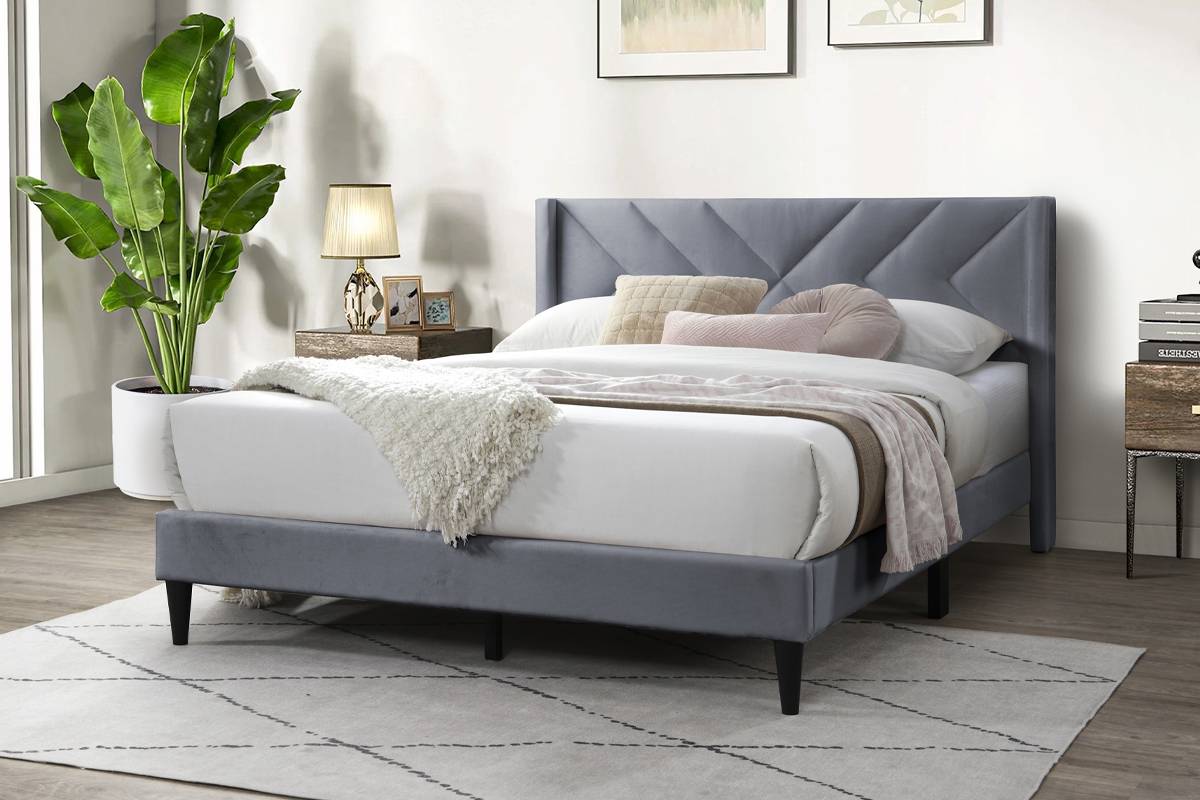 F9648F Full Upholsterered Platform Bed