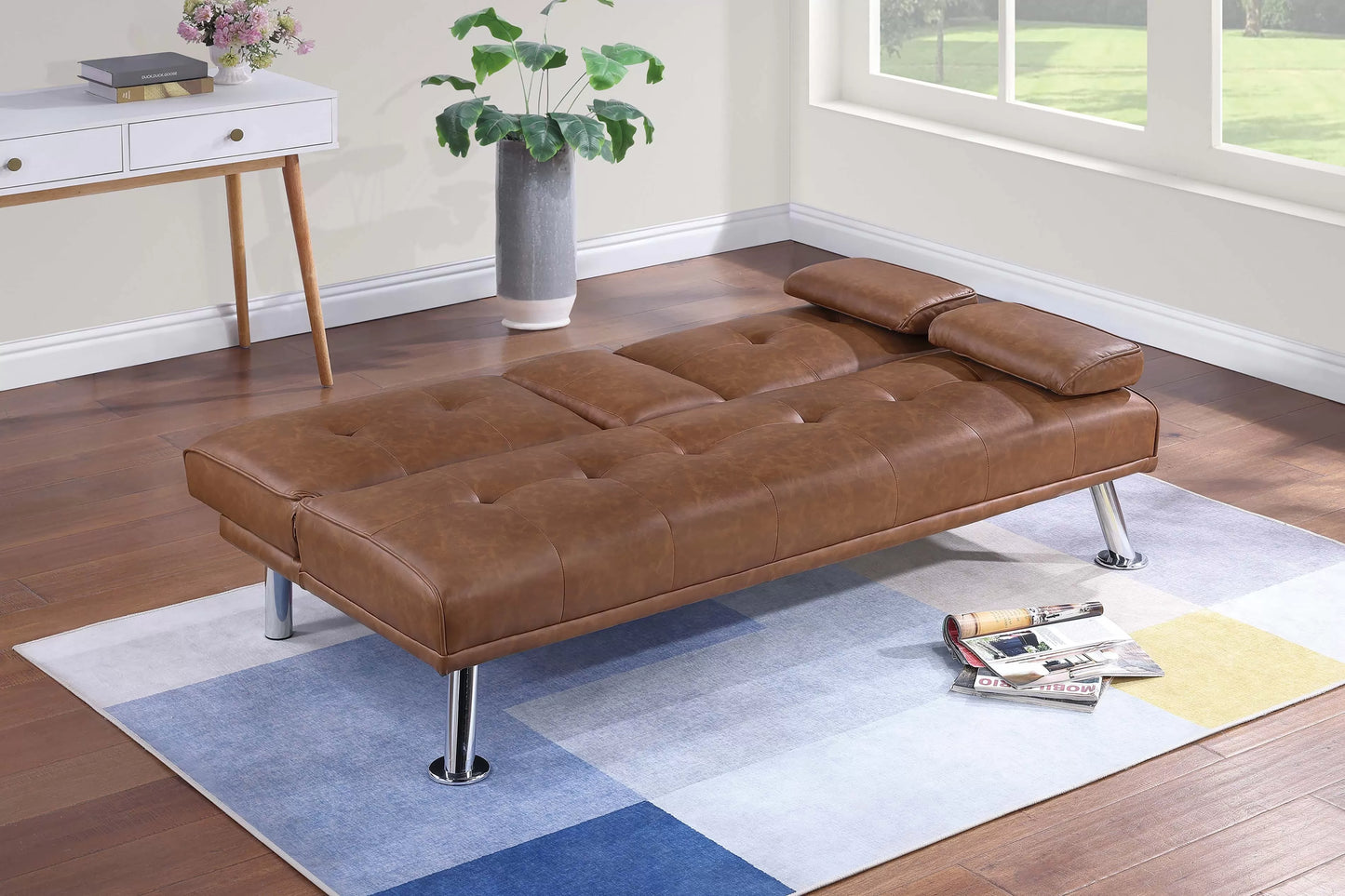F8590 Sofa Bed Convertible with Fold Down Table