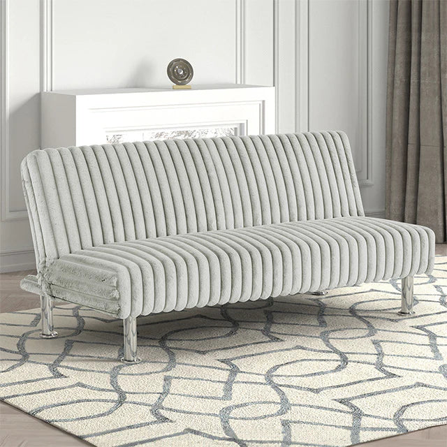 FM2903LG Light Gray Contemporary Futon Sofa Bed