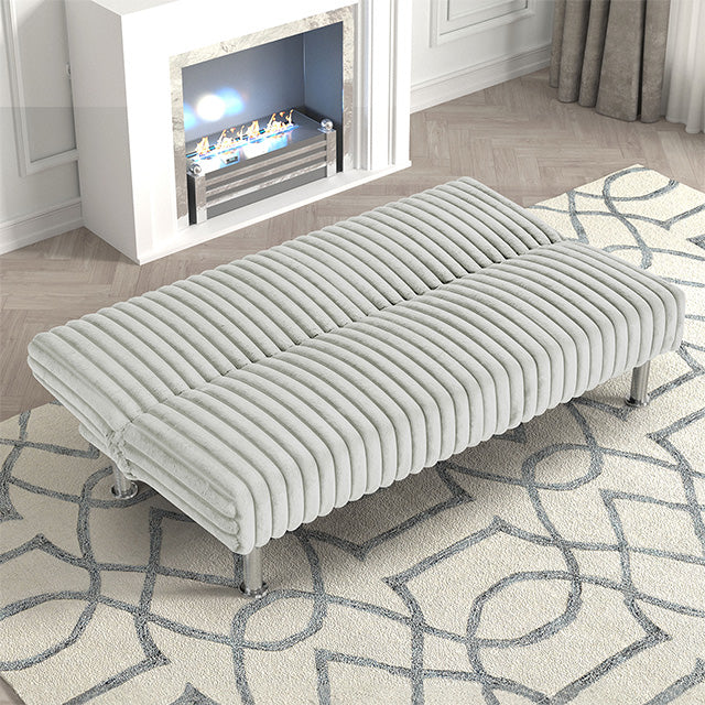 FM2903LG Light Gray Contemporary Futon Sofa Bed