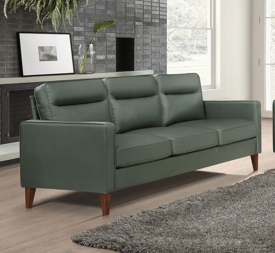 509654-S2 Jonah 2-piece Track Arm Sofa Set Green
