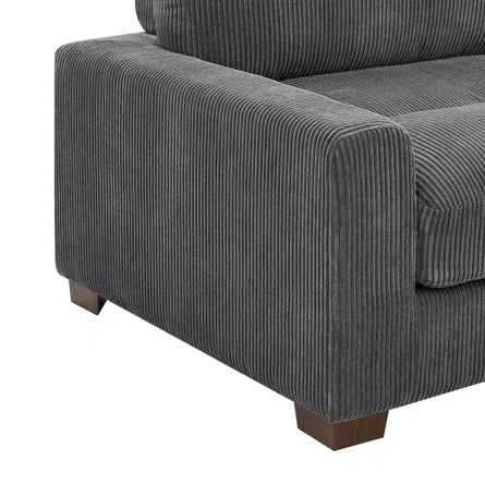 Wade Cloud 90 W Sectional- Grey Corduroy