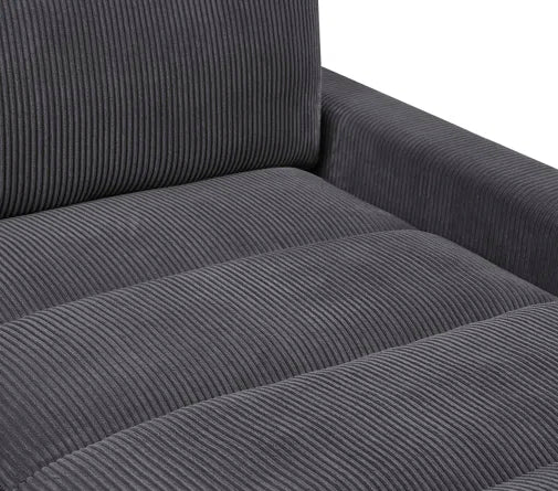 Wade Cloud 90 W Sectional- Grey Corduroy
