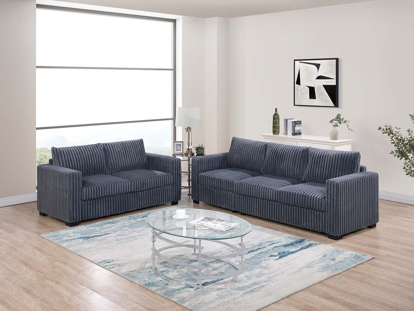 SALE! F8461 2pc Sofa & Loveseat Set - Grey