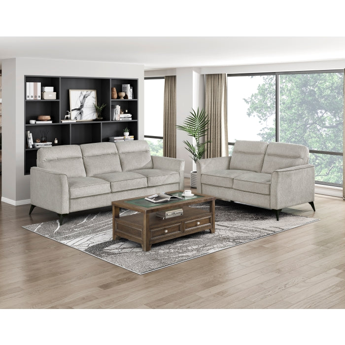 9733TAN*2 Tellot 2pc Sofa & Loveseat Set in Tan