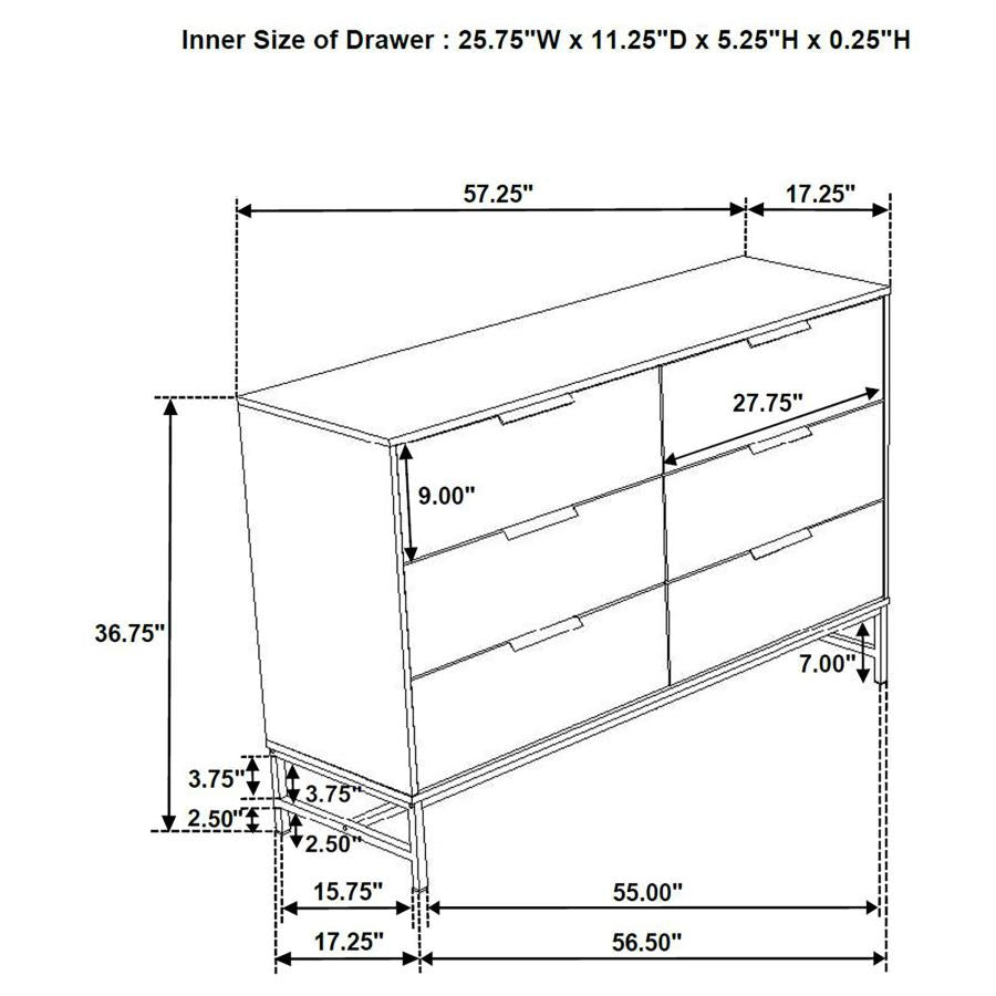 Ensemble de chambre à coucher 3 pièces Sonora avec lit Queen Size, blanc