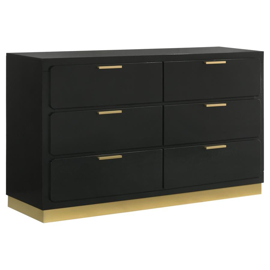Ensemble de chambre à coucher moderne Caraway 224781Q - Noir