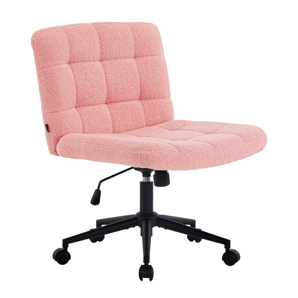 Desk Chair with Wheels, Armless Desk Chair, Adjustable Height 360° Rolling Swivel