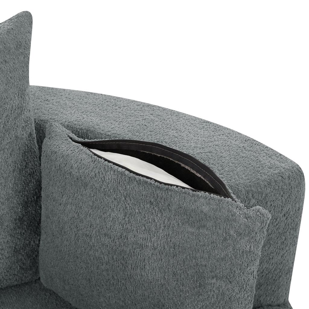 Crossley Oversized Swivel Barrel Accent Chair