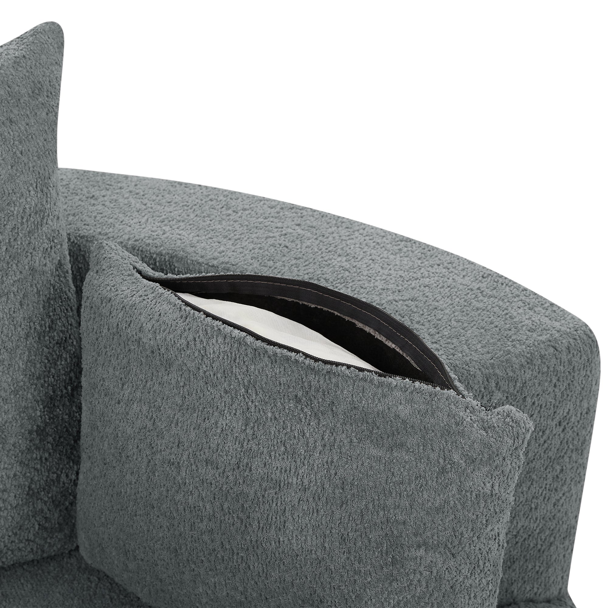 Crossley Oversized Swivel Barrel Accent Chair
