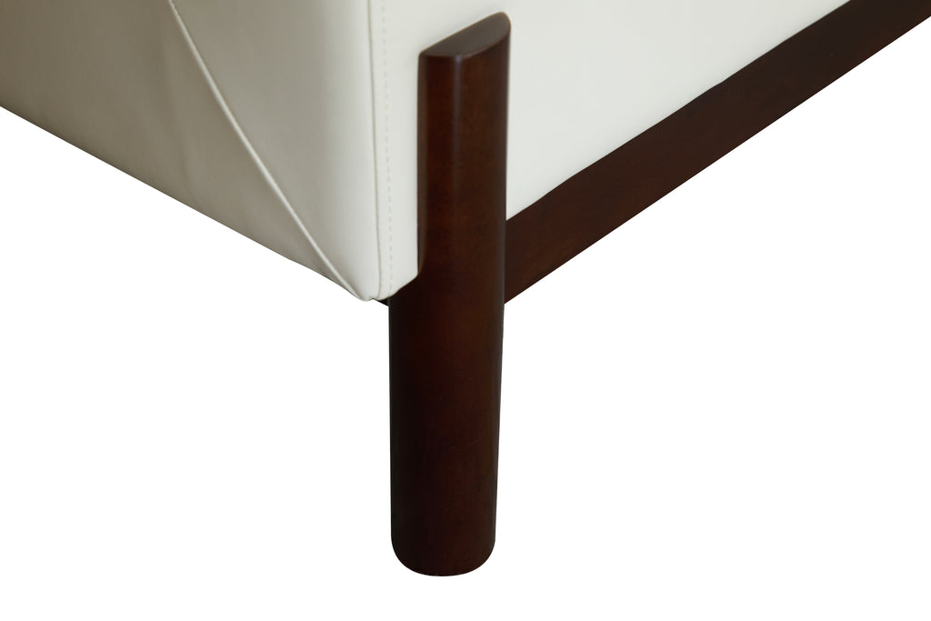 Faux Leather Barrel Club Accent Chair