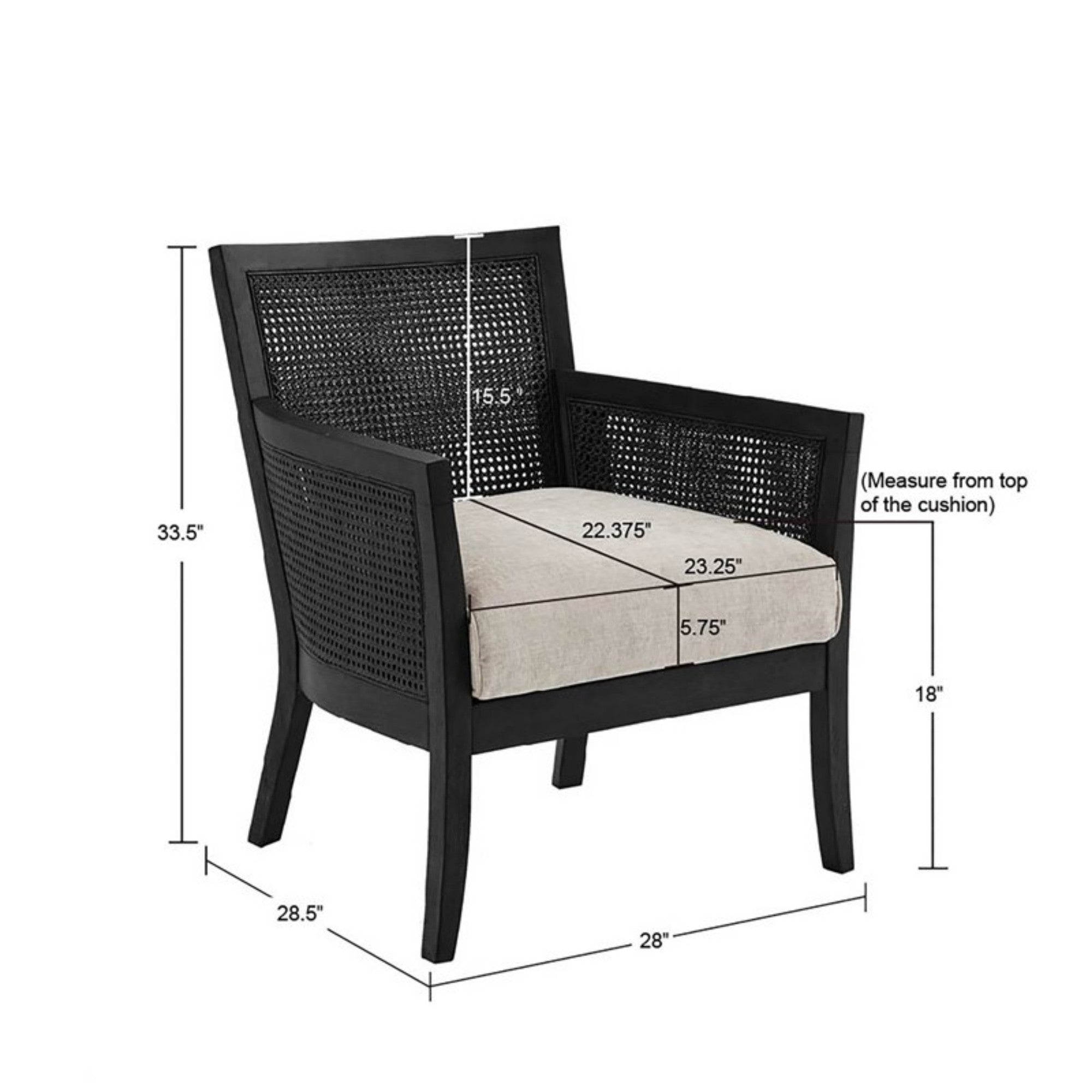 Diedra Cane Accent Arm Chair
