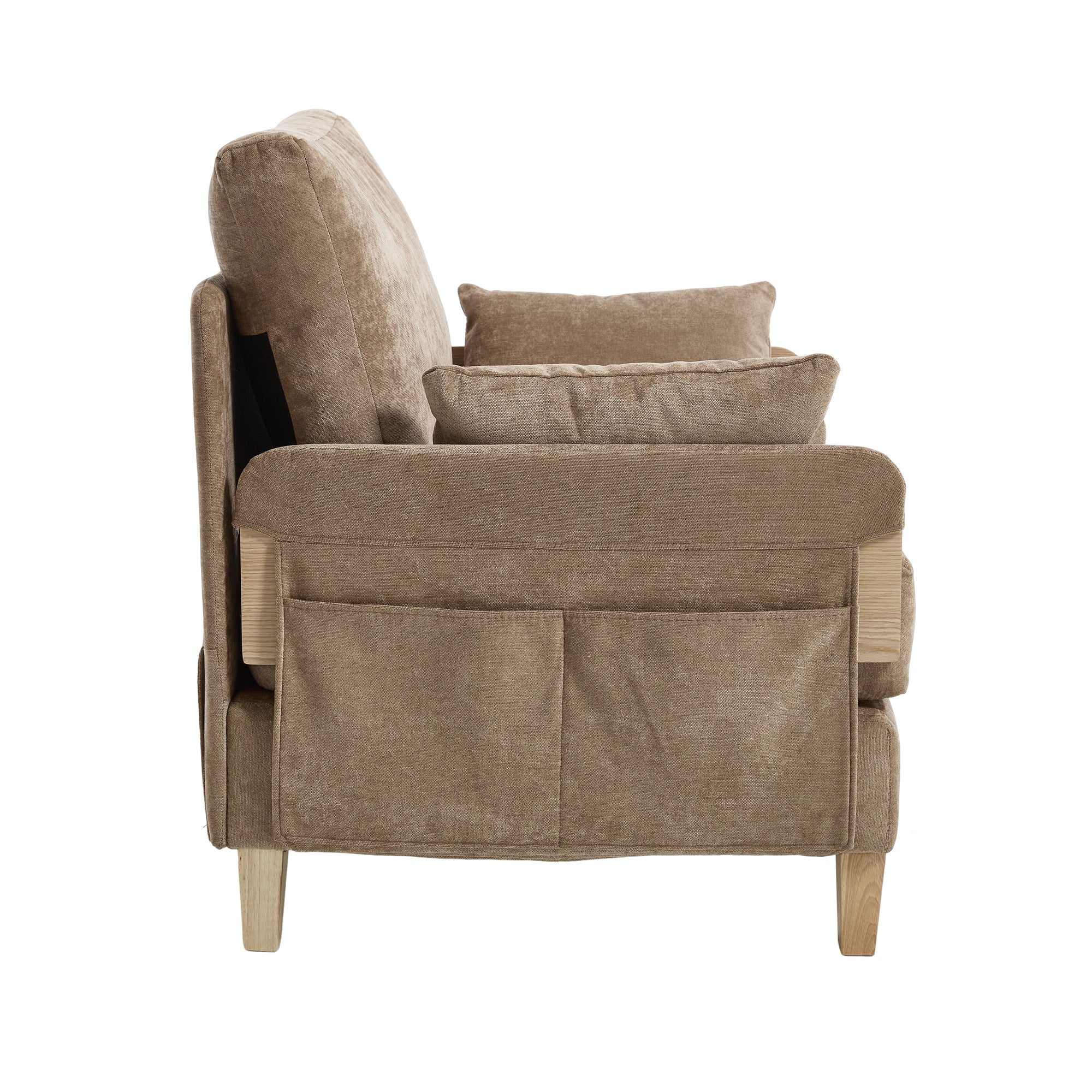 Mid-Century Modern Chenille Foldable Sofa Bed Recliner
