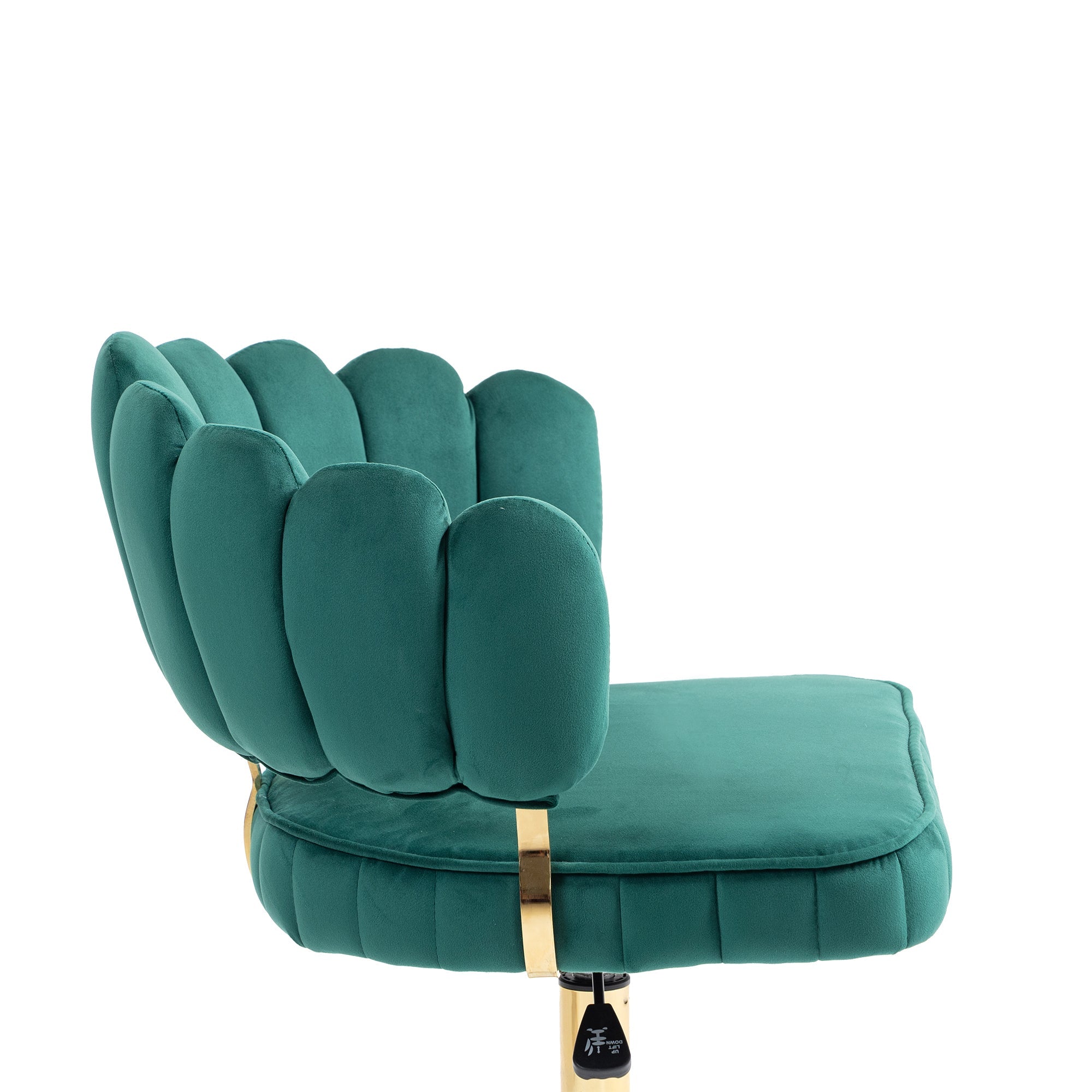 Modern Velvet Home Office Desk Chair with Adjustable Height and Swivel Wheels
