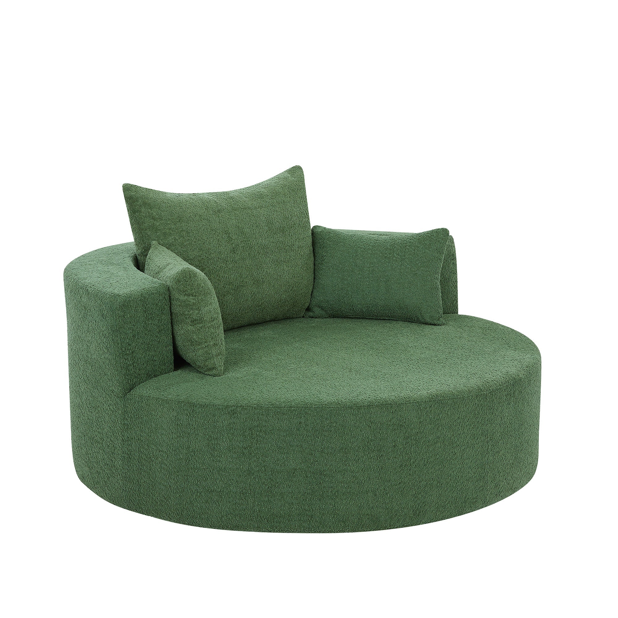 Crossley Oversized Swivel Barrel Accent Chair