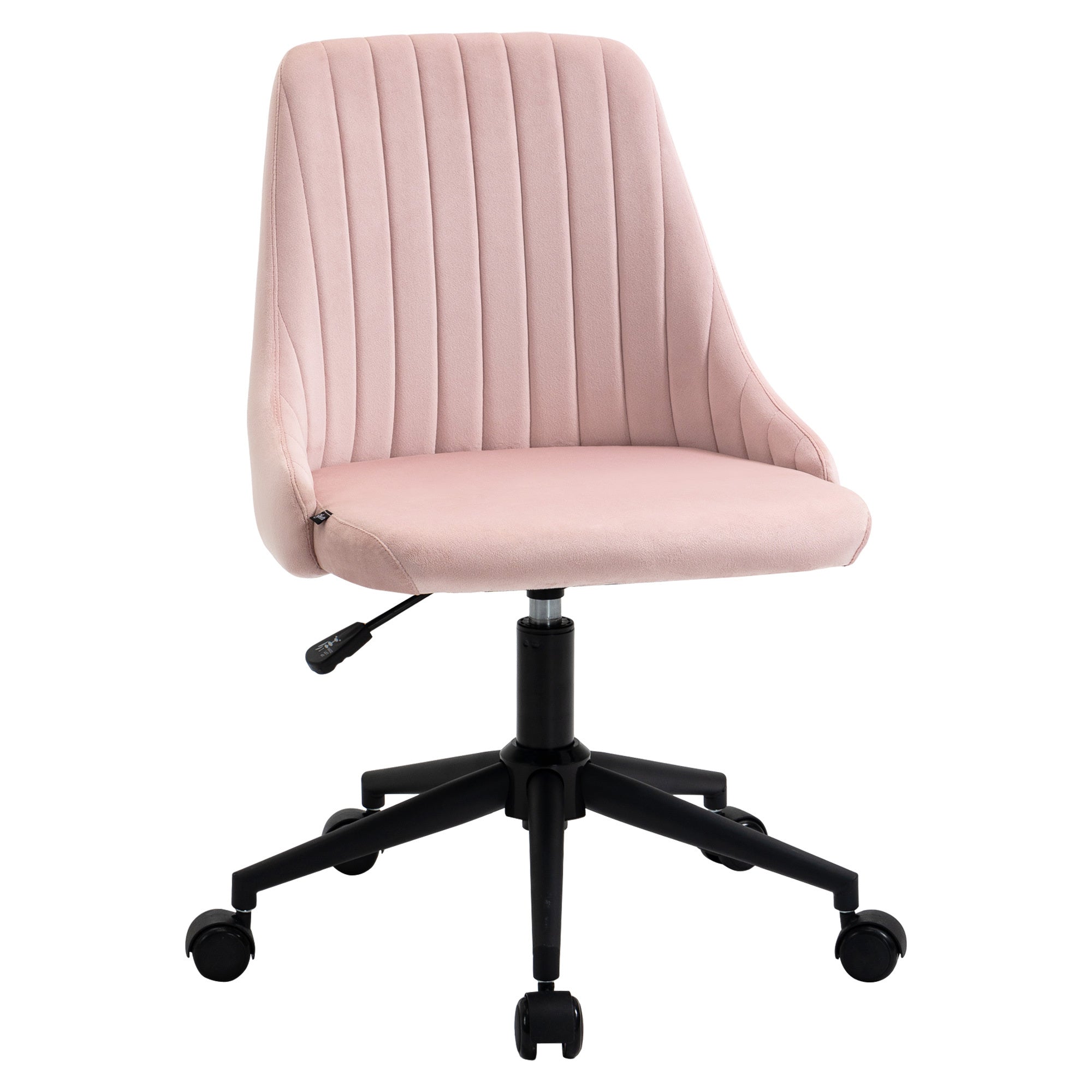 Scalloped Velvet Swivel Desk Chair