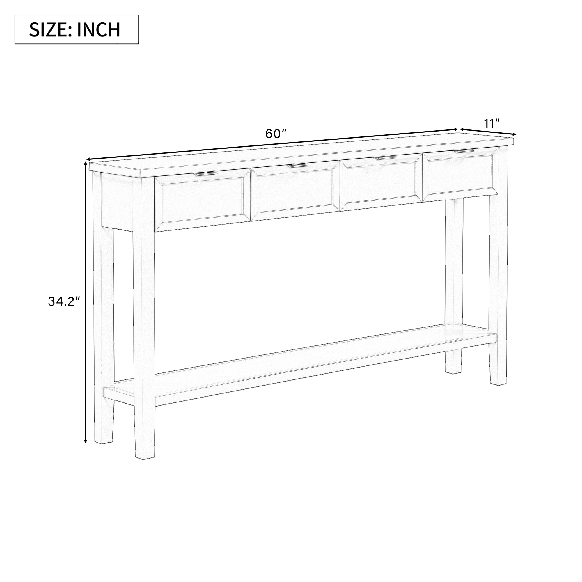 Contemporary Entryway Console Table
