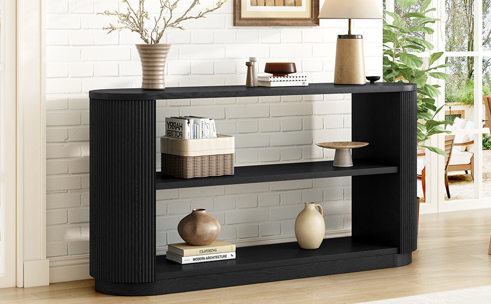Modern Entryway Console Table with Open Shelf