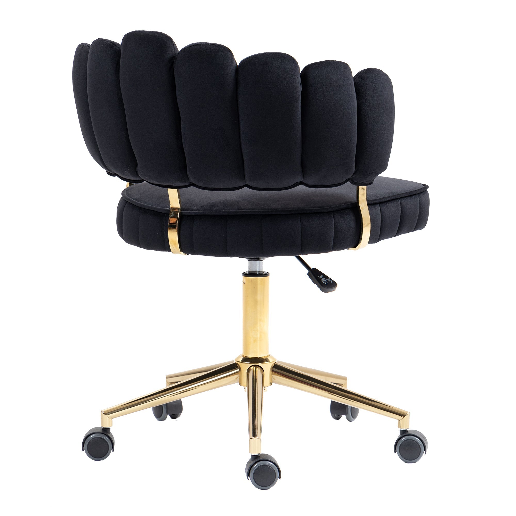 Modern Velvet Home Office Desk Chair with Adjustable Height and Swivel Wheels