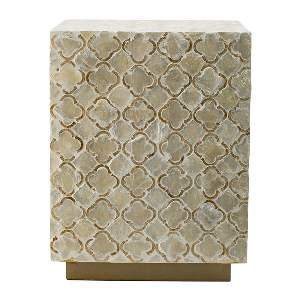 Square Capiz Side Table