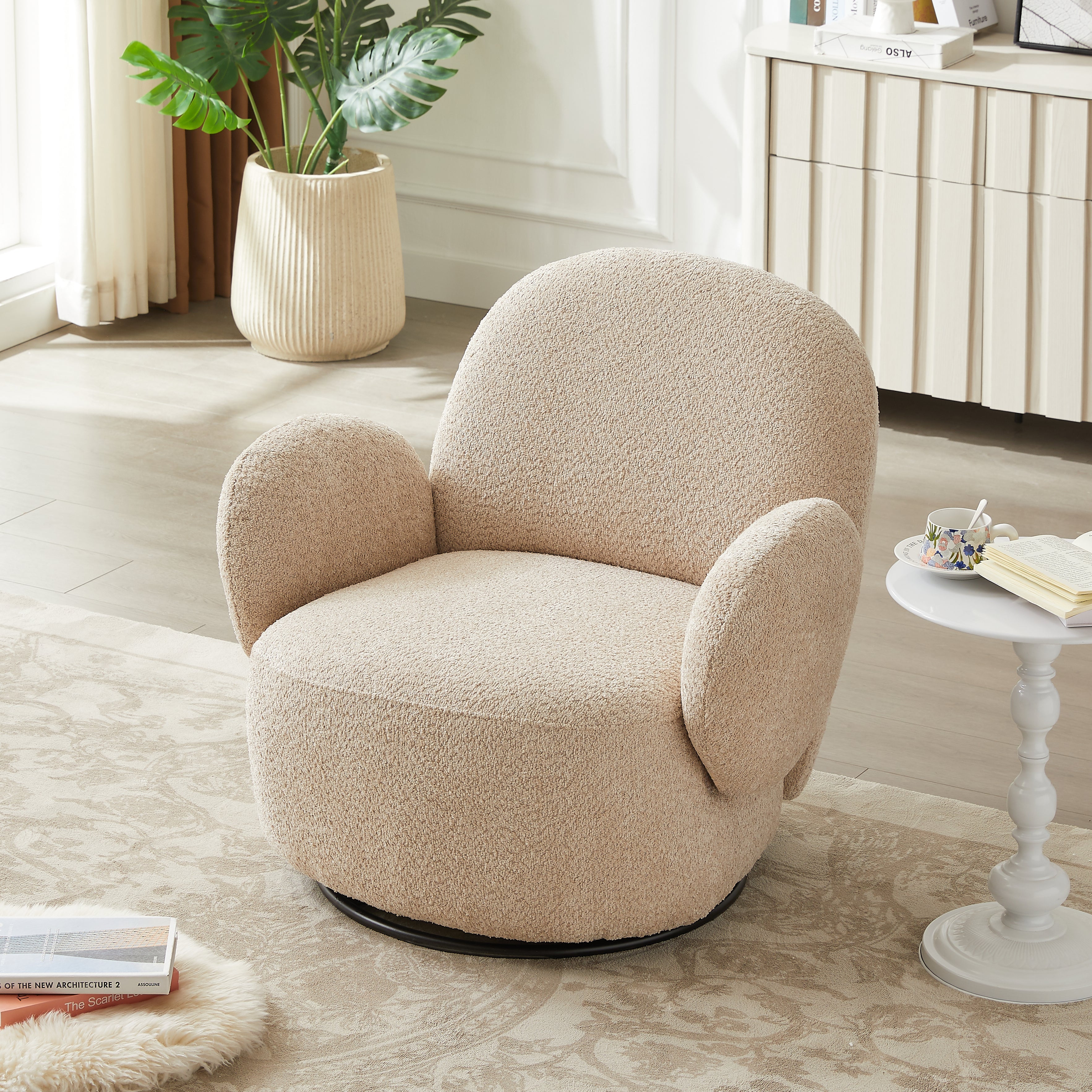 Modern Swivel Upholstered Accent Chair