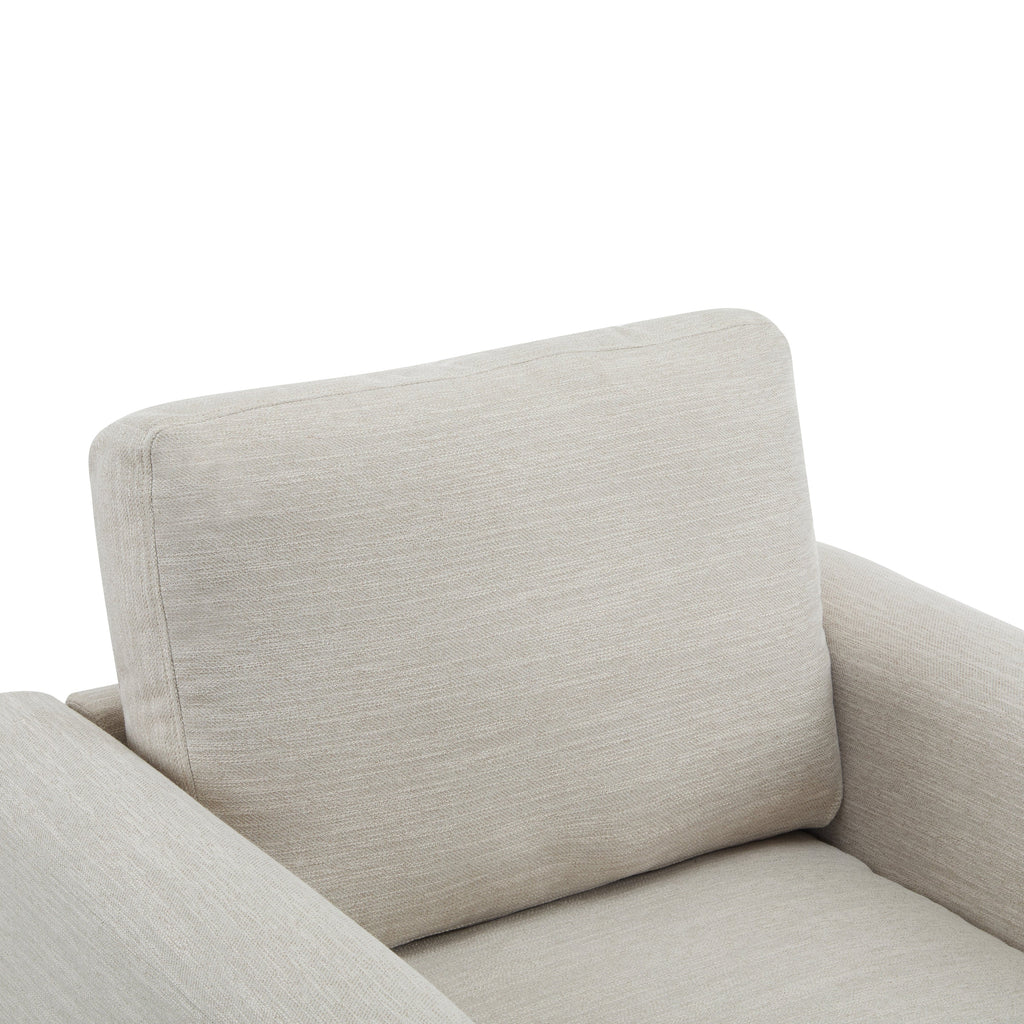 Harmonia Fabric Upholstered Accent Chair with Wood Accent