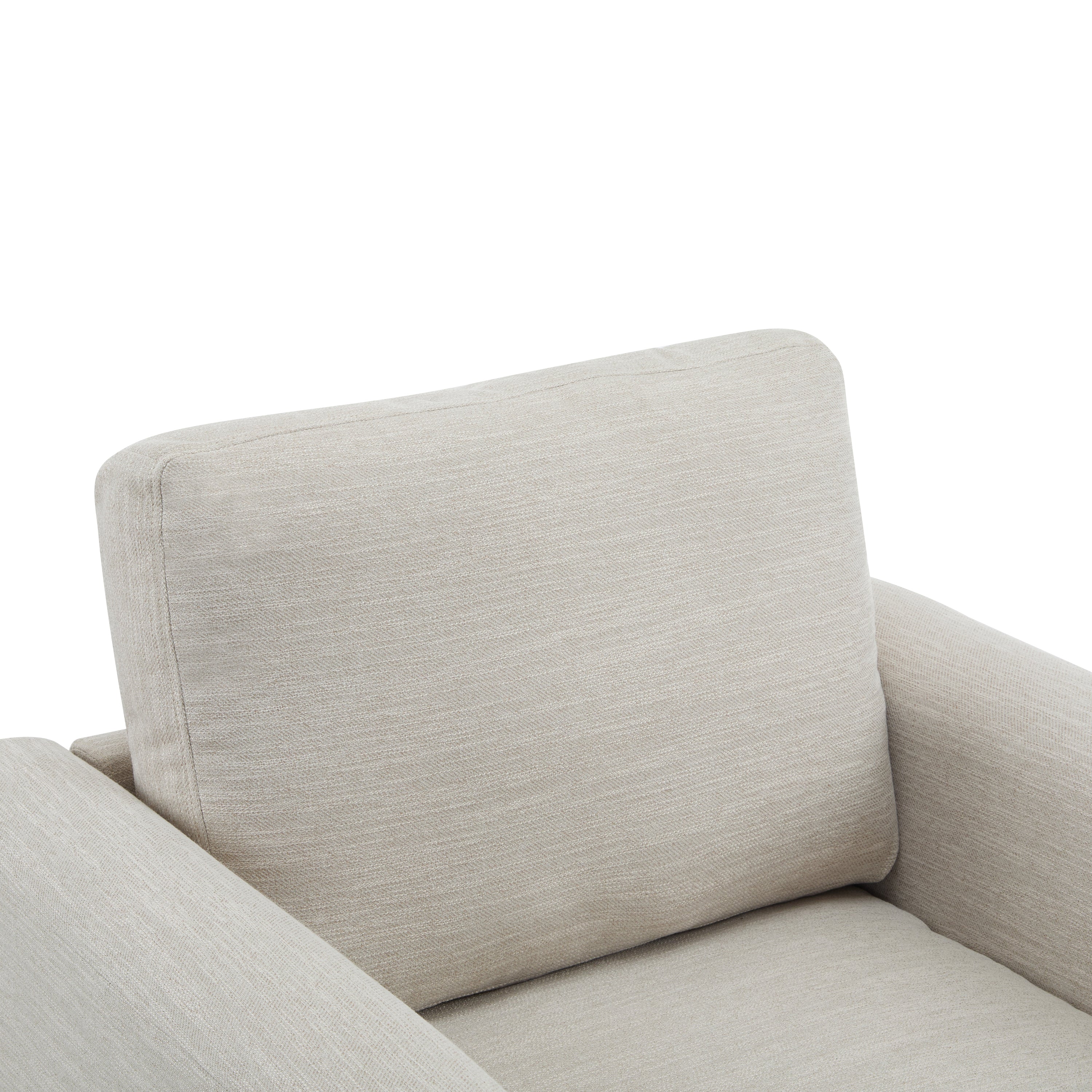 Harmonia Fabric Upholstered Accent Chair with Wood Accent