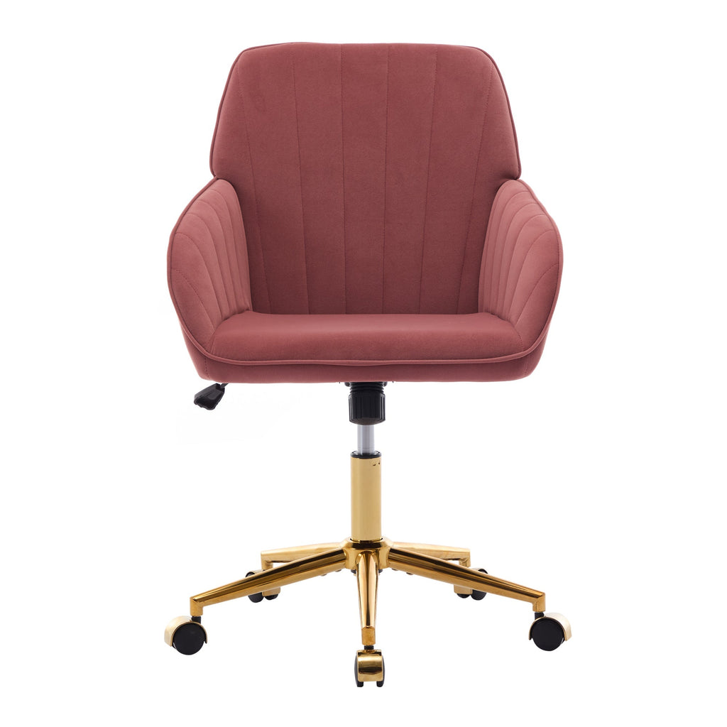 Adjustable Ergonomic Swivel Chair with Golden Base