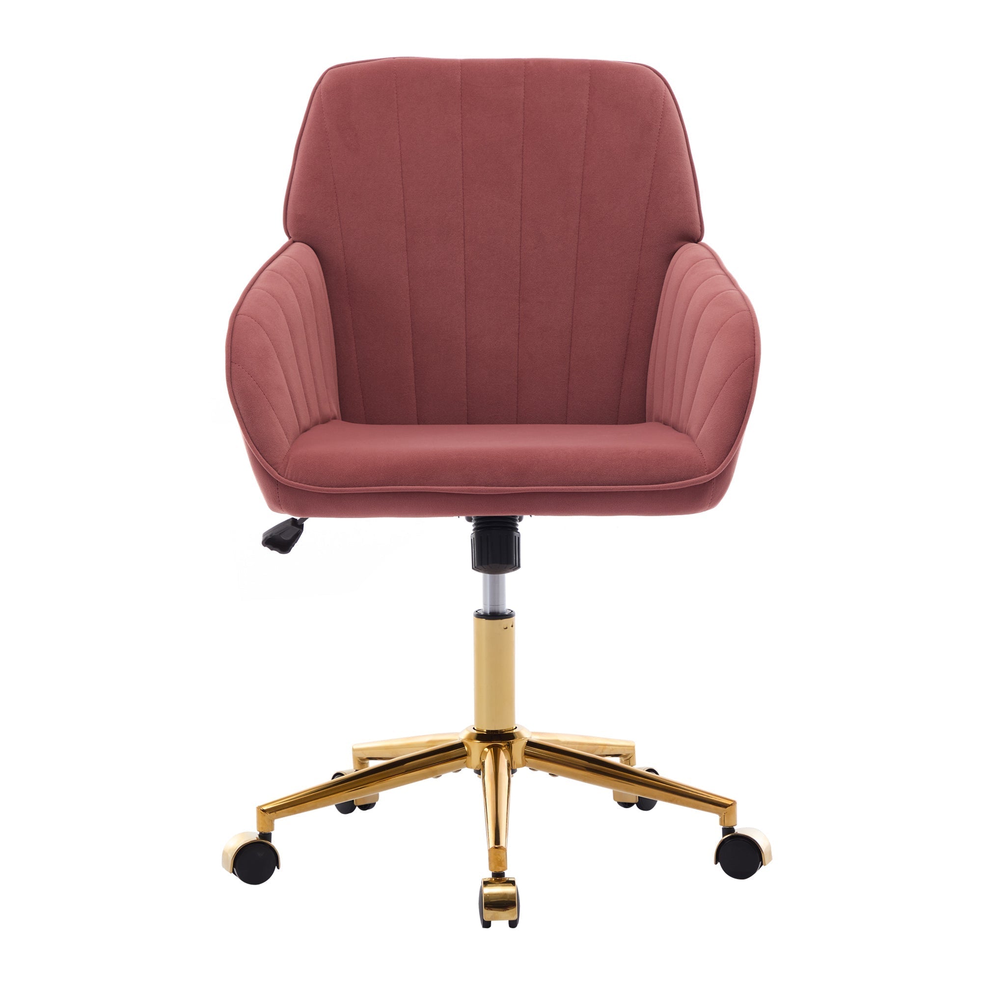 Adjustable Ergonomic Swivel Chair with Golden Base