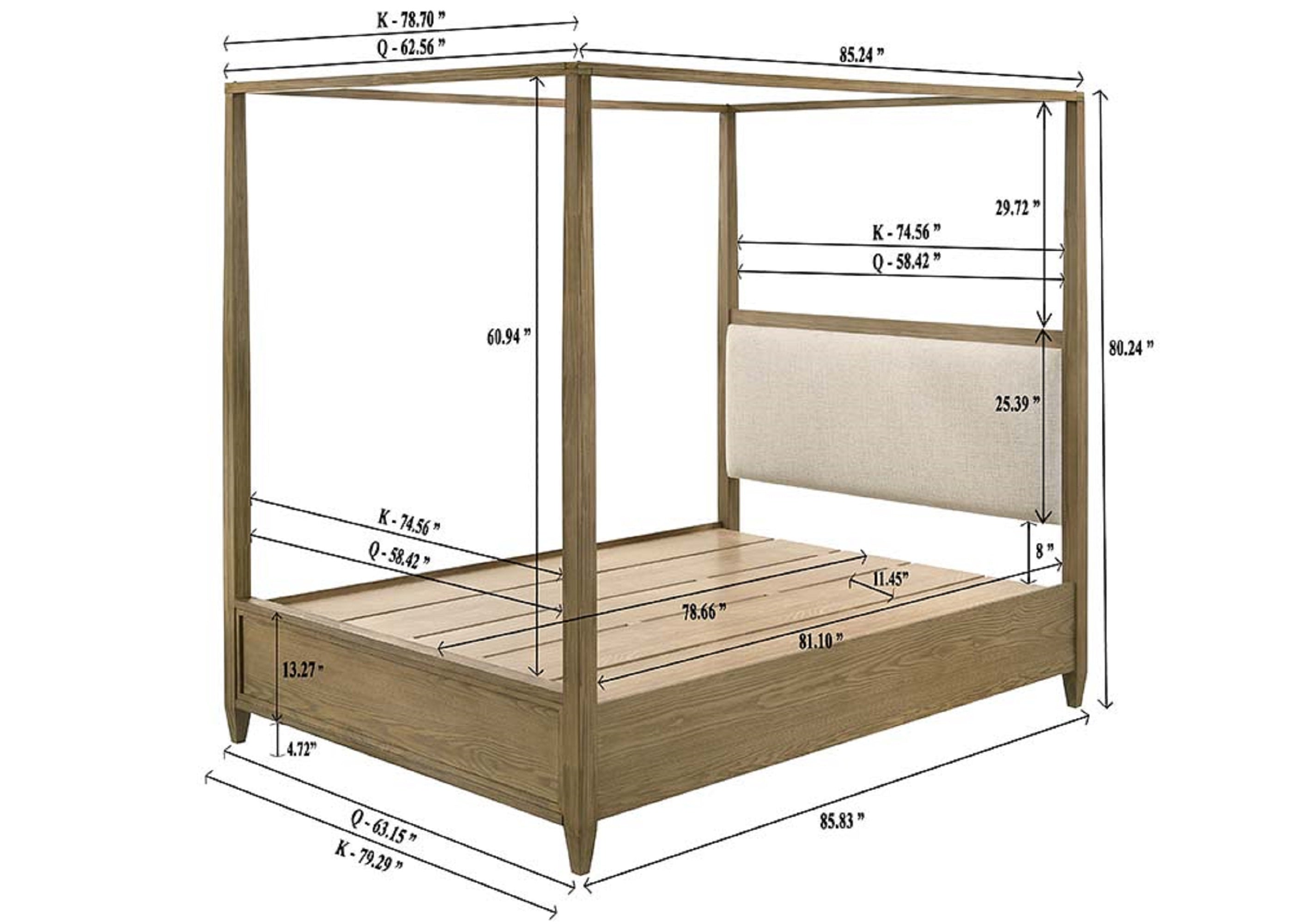 Rustic Charm Canopy Bed