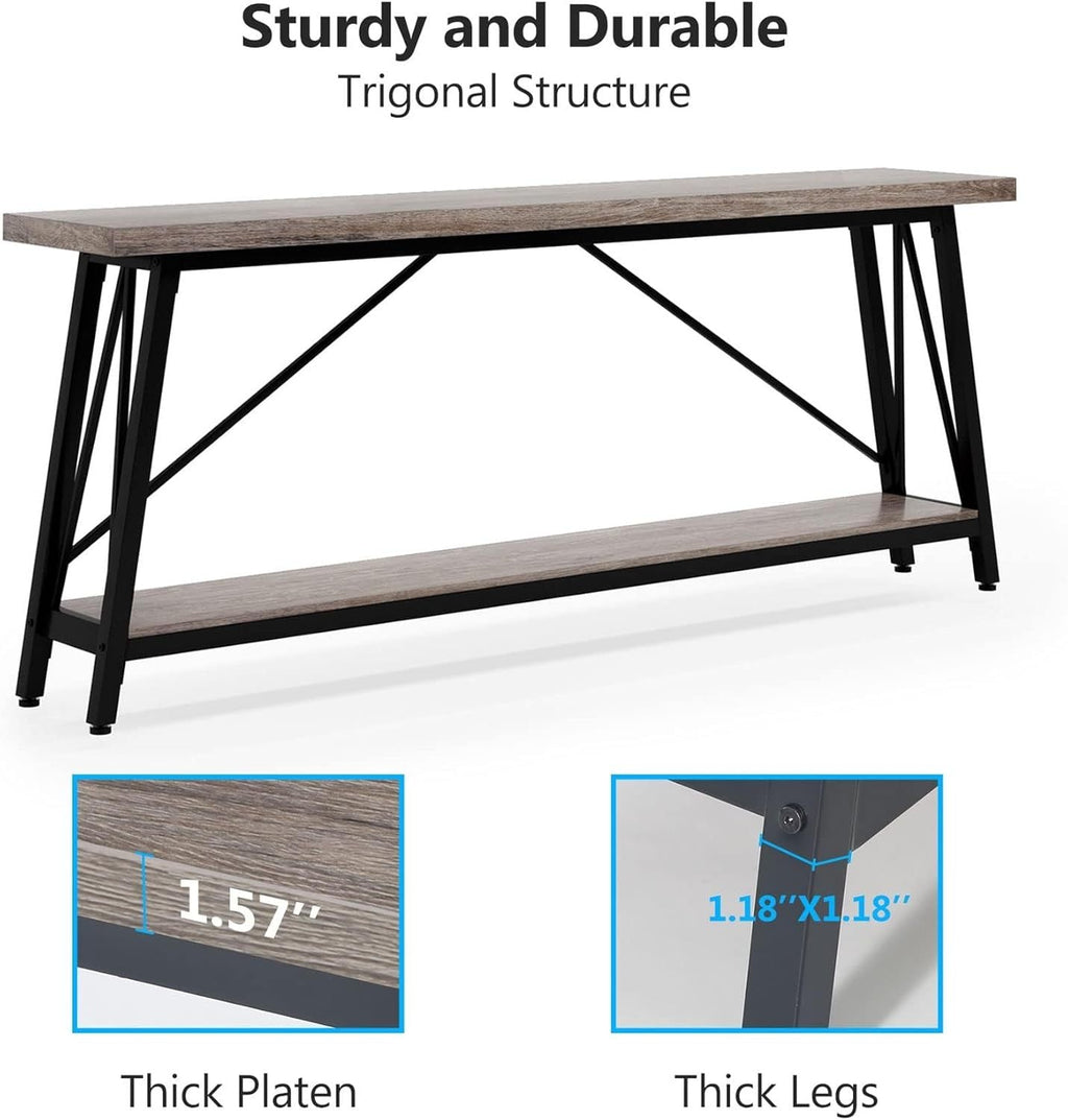 Millstone Industrial Sofa Table