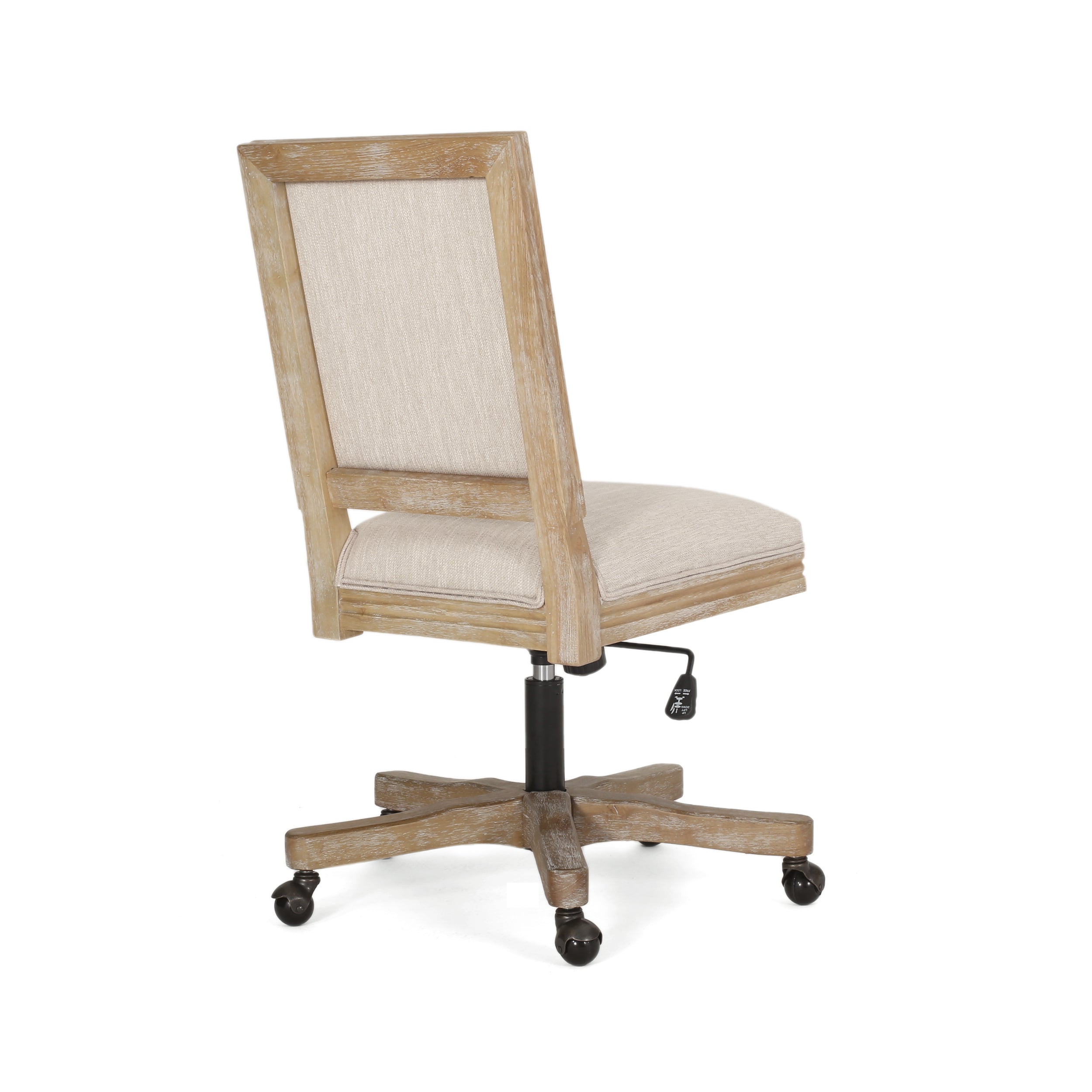 French Country Square Back Swivel & Lift Office Chair