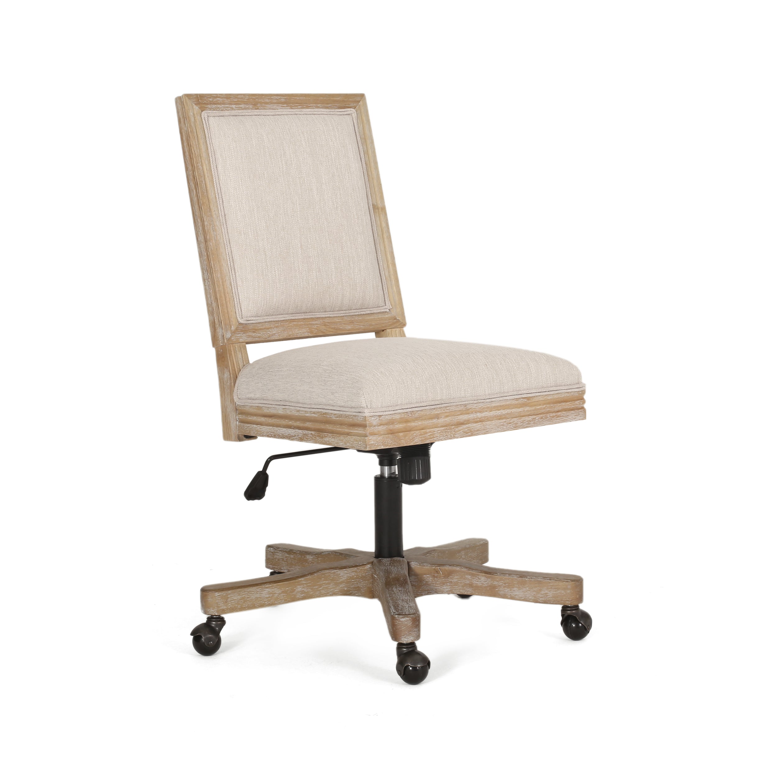 French Country Square Back Swivel & Lift Office Chair