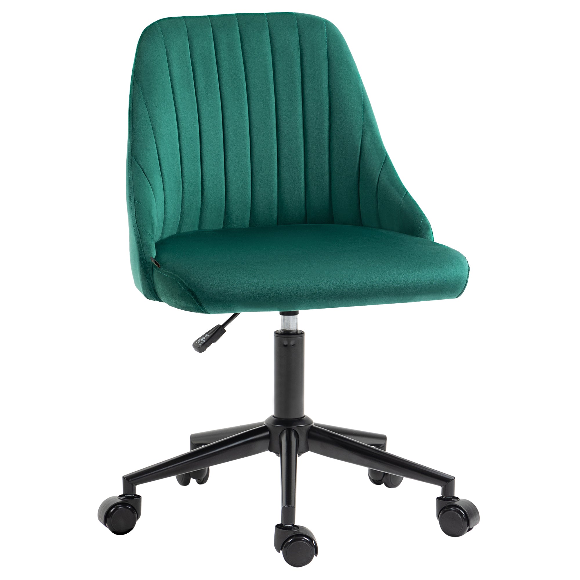 Scalloped Velvet Swivel Desk Chair