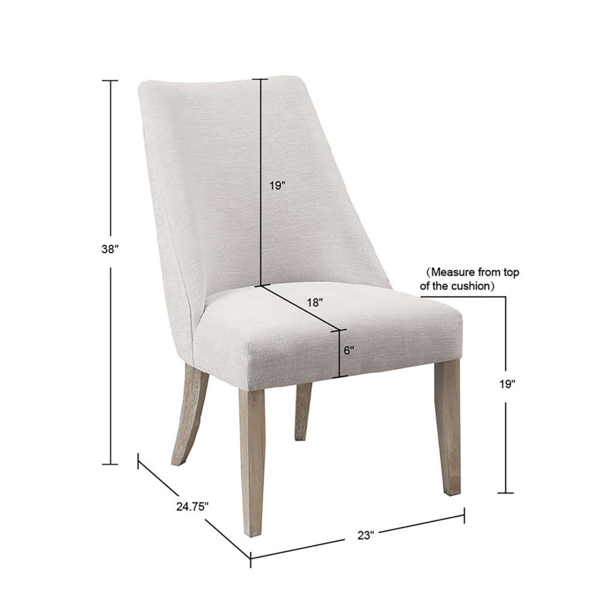 Upholstered High Back Dining Chair, Set of 2