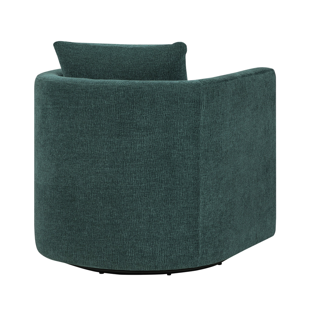 Sutton Light Grey Performance Fabric Swivel Barrel Chair