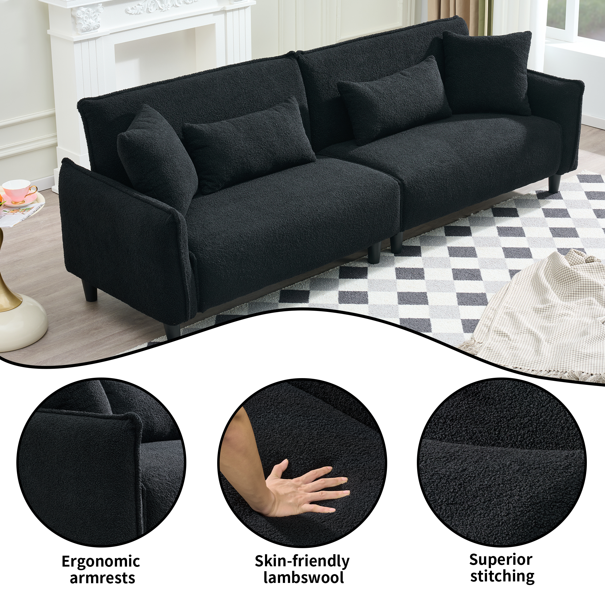 Teddy Velvet Sofa