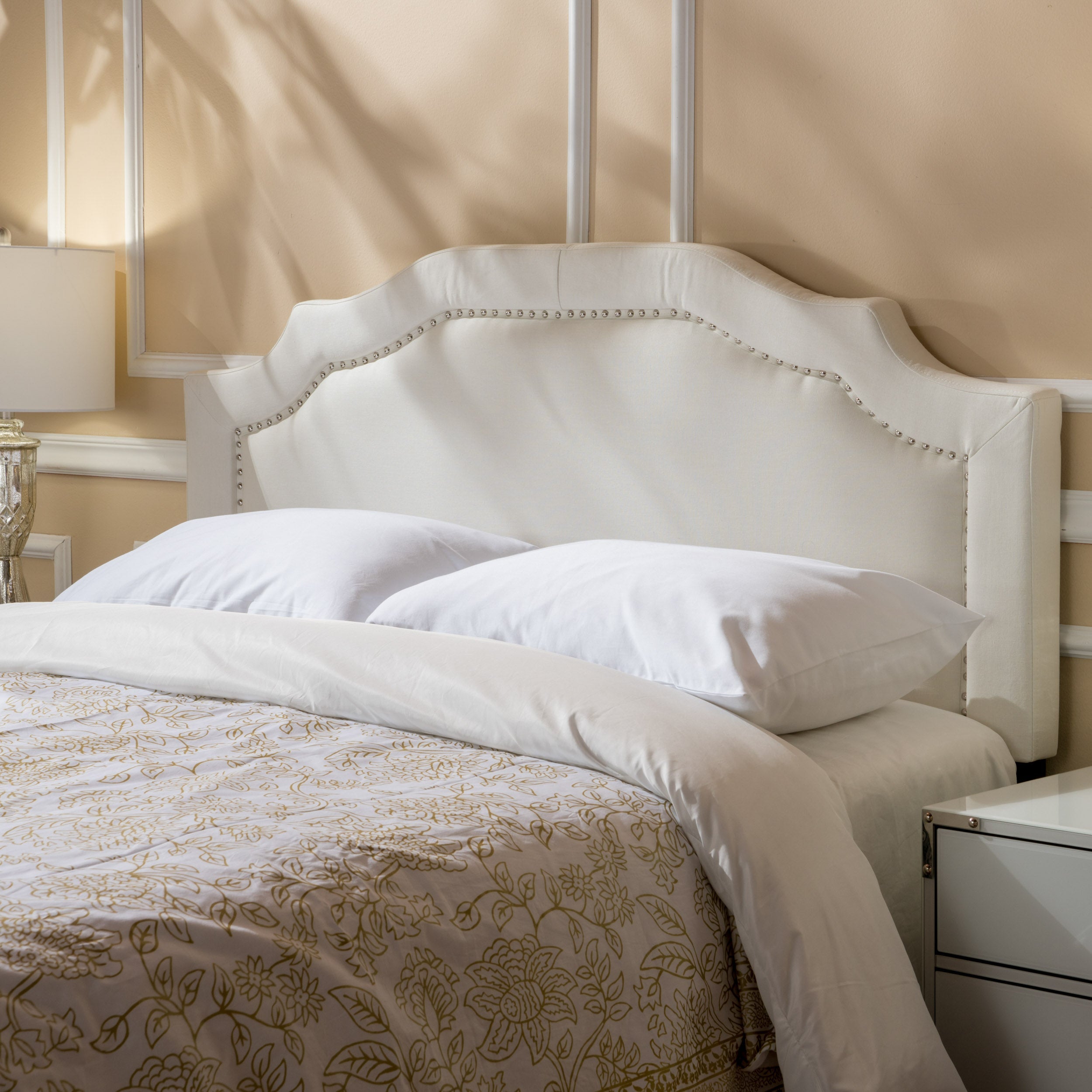 Nailhead Trim Upholstered Headboard