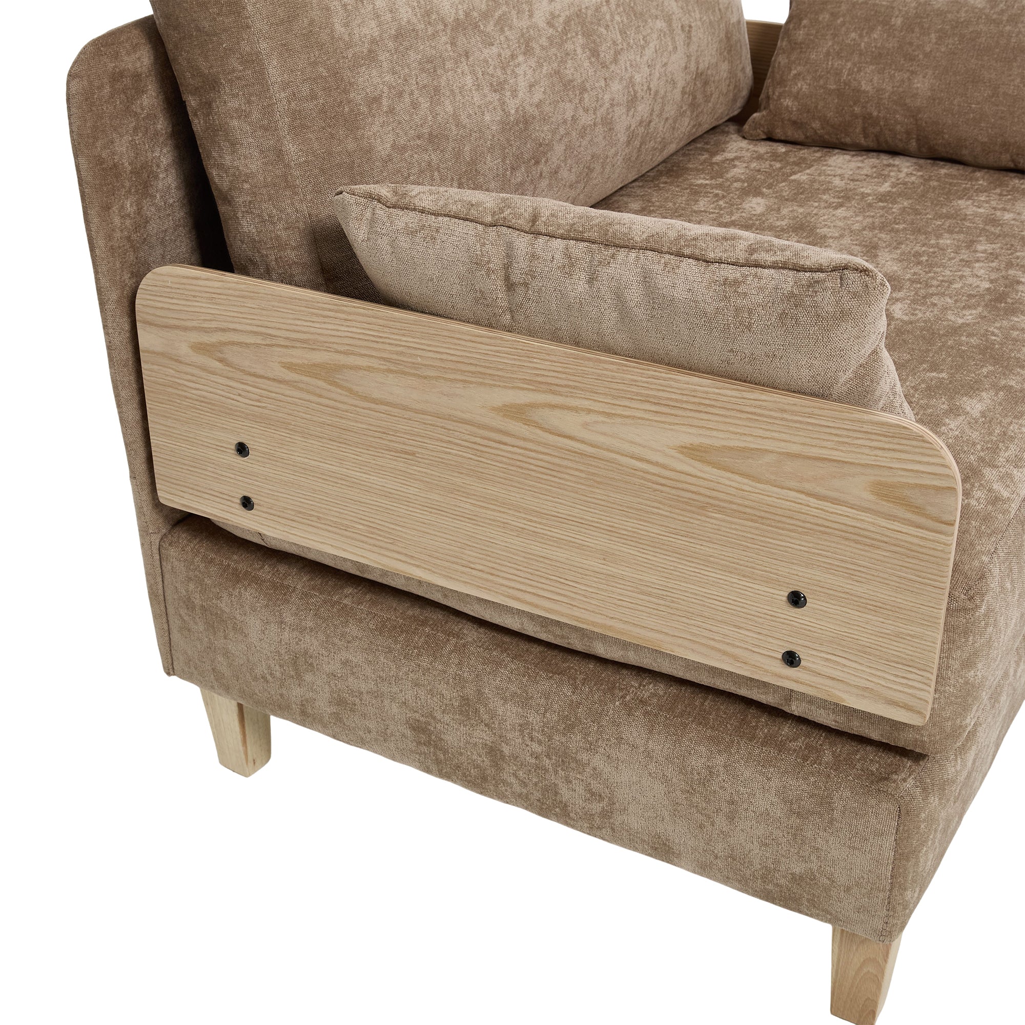 Mid-Century Modern Chenille Foldable Sofa Bed Recliner