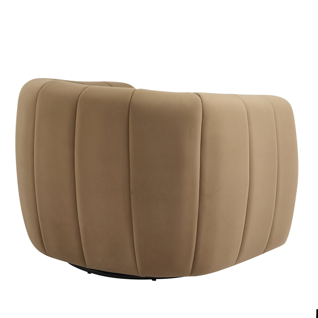 Modern Swivel Club Chair with Premium Velvet