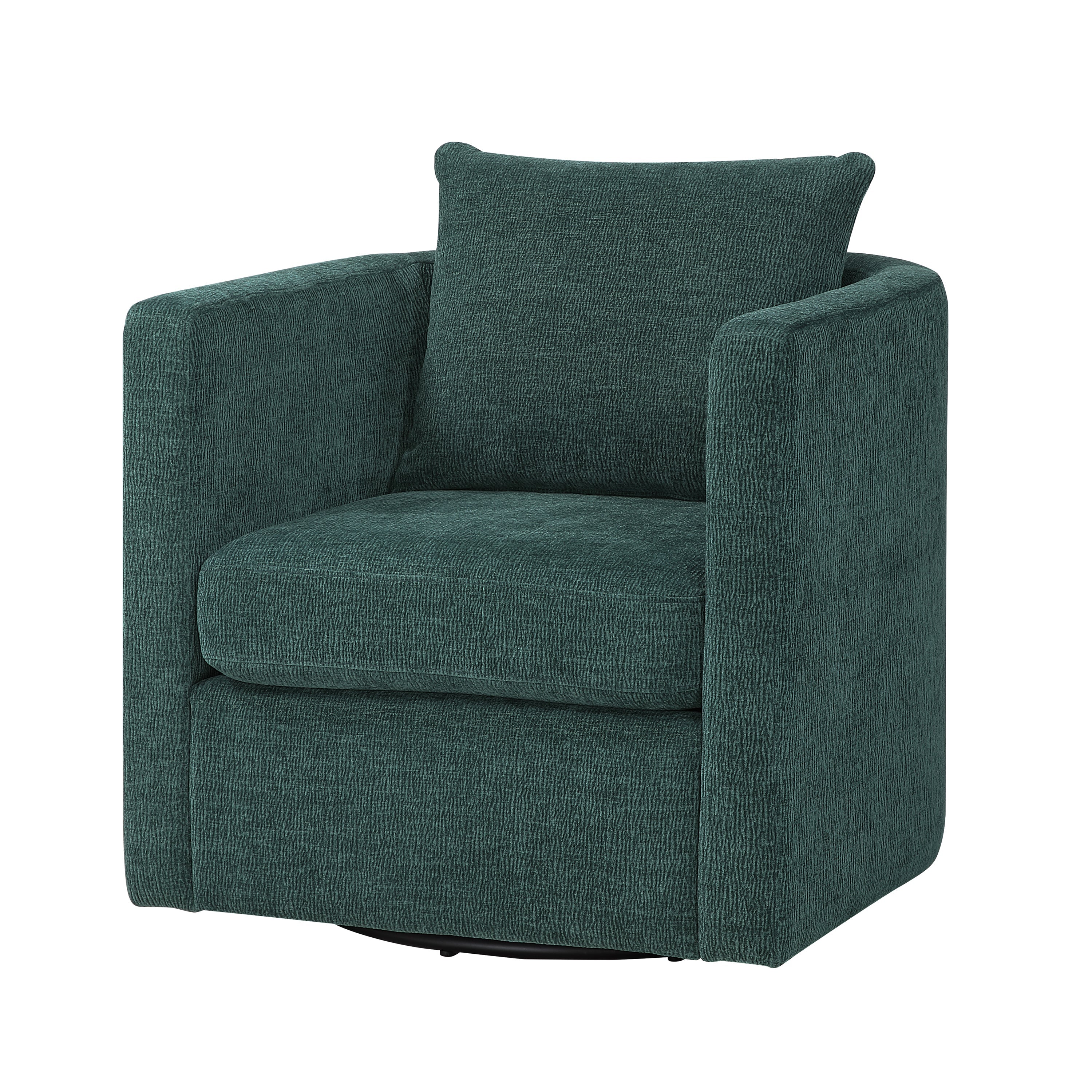 Sutton Light Grey Performance Fabric Swivel Barrel Chair