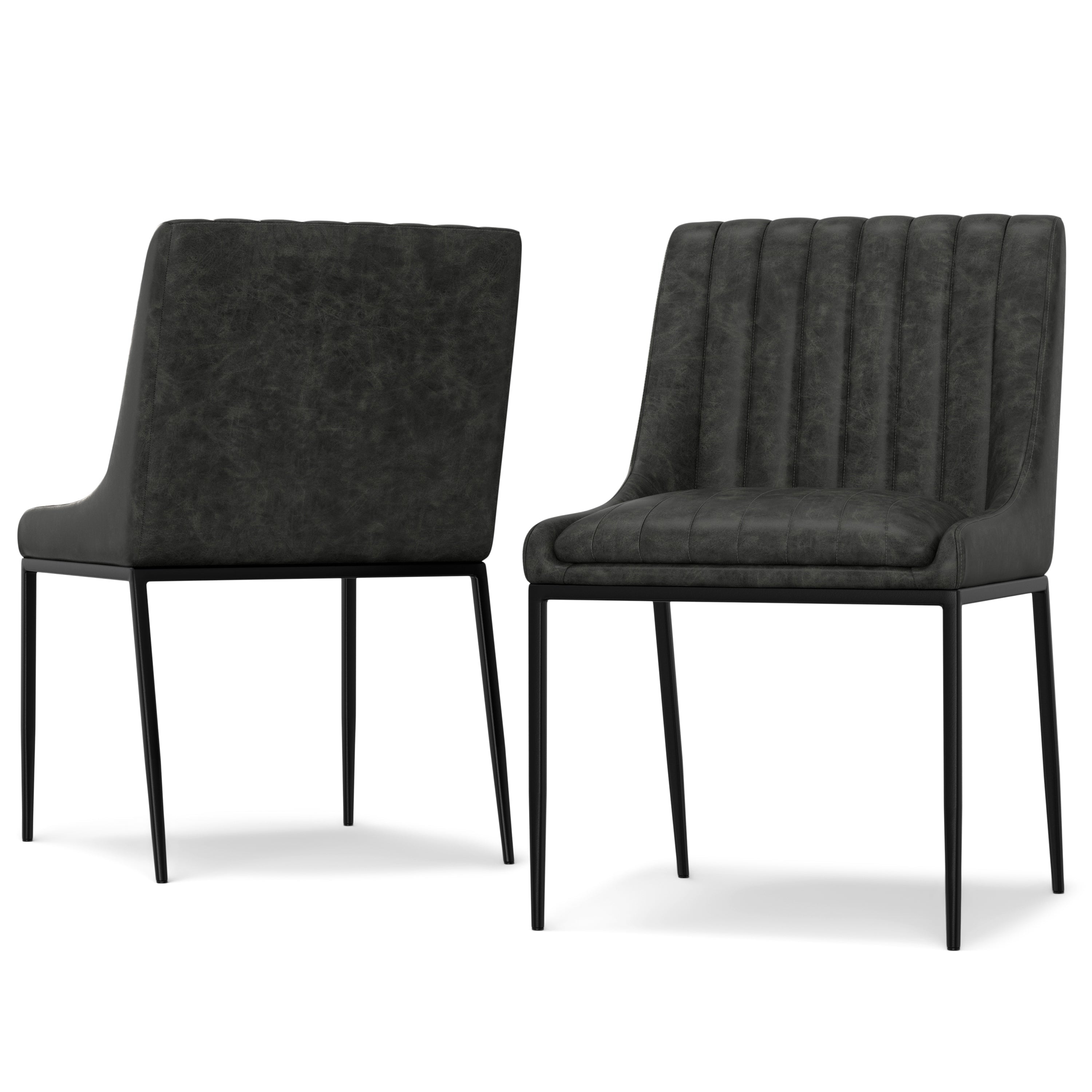 Melody Faux Leather Dining Chair, Set of 2