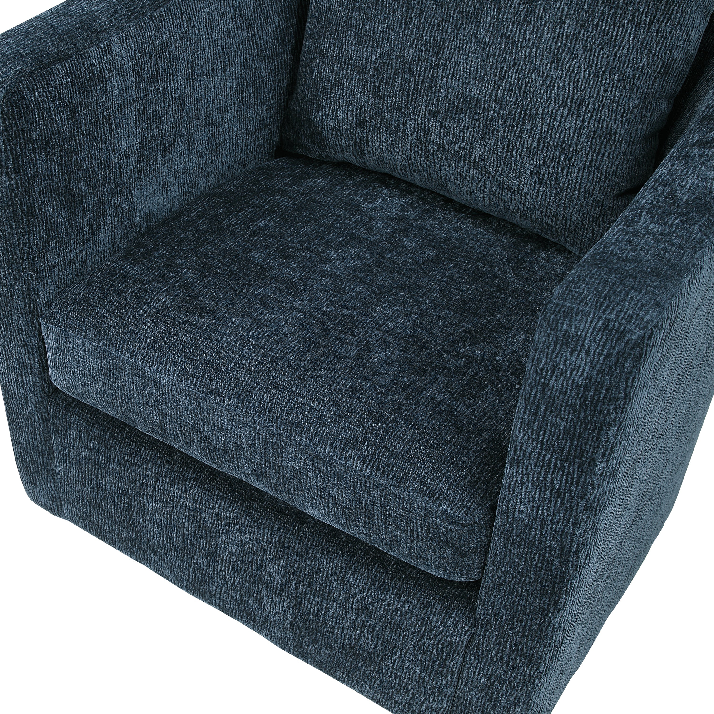 Sutton Light Grey Performance Fabric Swivel Barrel Chair