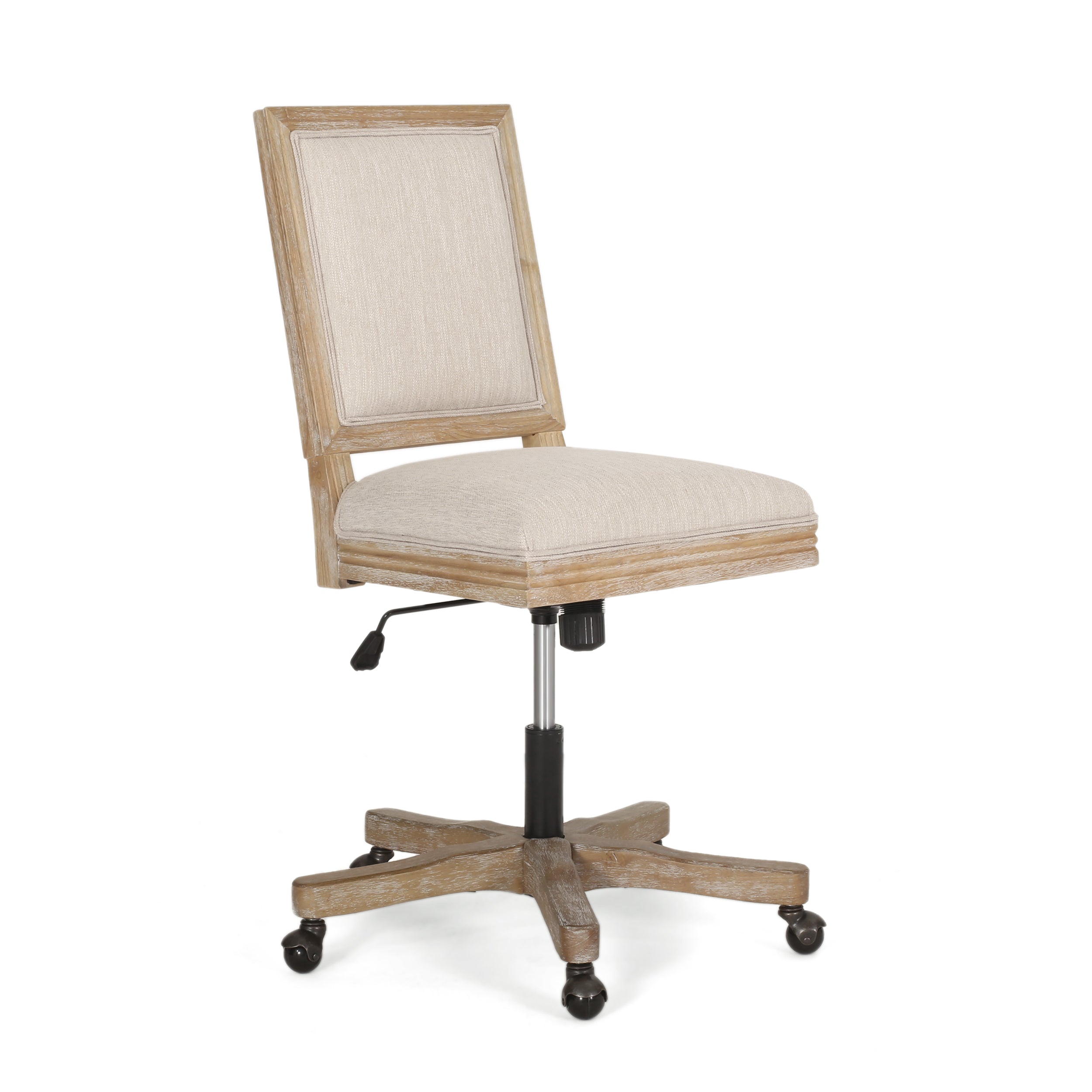 French Country Square Back Swivel & Lift Office Chair
