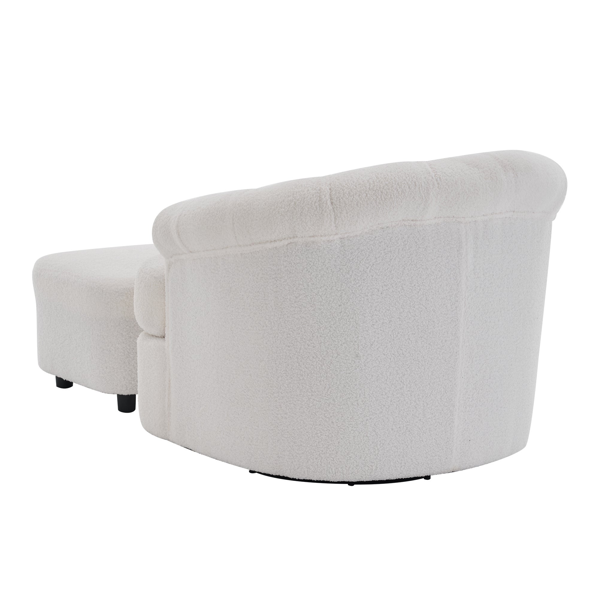 Swivel Barrel Chair with Ottoman