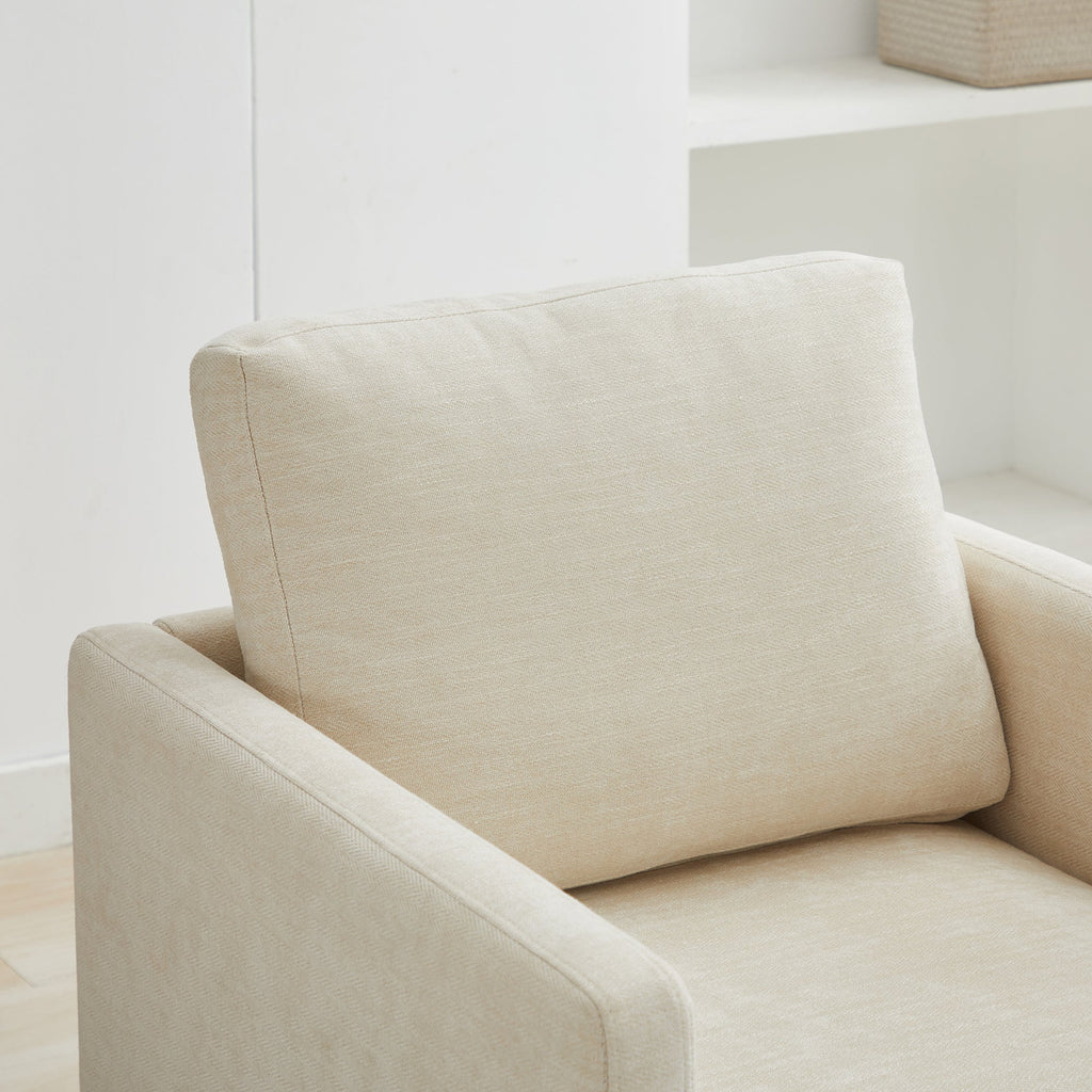 Modern Square Upholstered Swivel Accent Chair